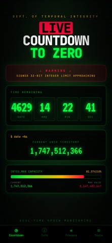 Y2K38 Doomsday Clock screenshot