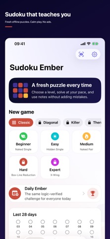 Sudoku Ember iPhone screenshot