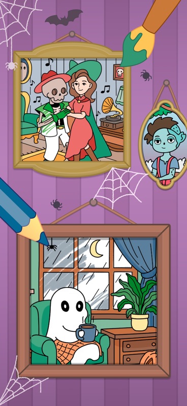 Boo Coloring Book: Cozy Horror screenshot 1