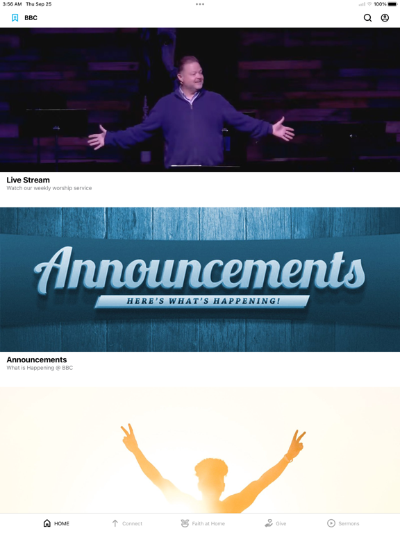 Bennington Bible Church iPad screenshot 1 - Education app