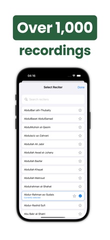 Quran Audio iPhone screenshot