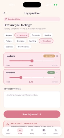 TrackBump · Pregnancy screenshot