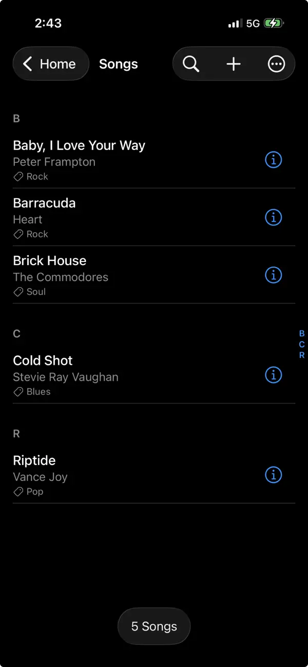Screenshot #2 pour Setlist Helper