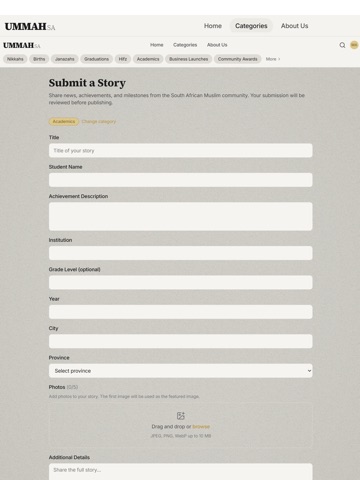 Ummah SA iPad screenshot 1