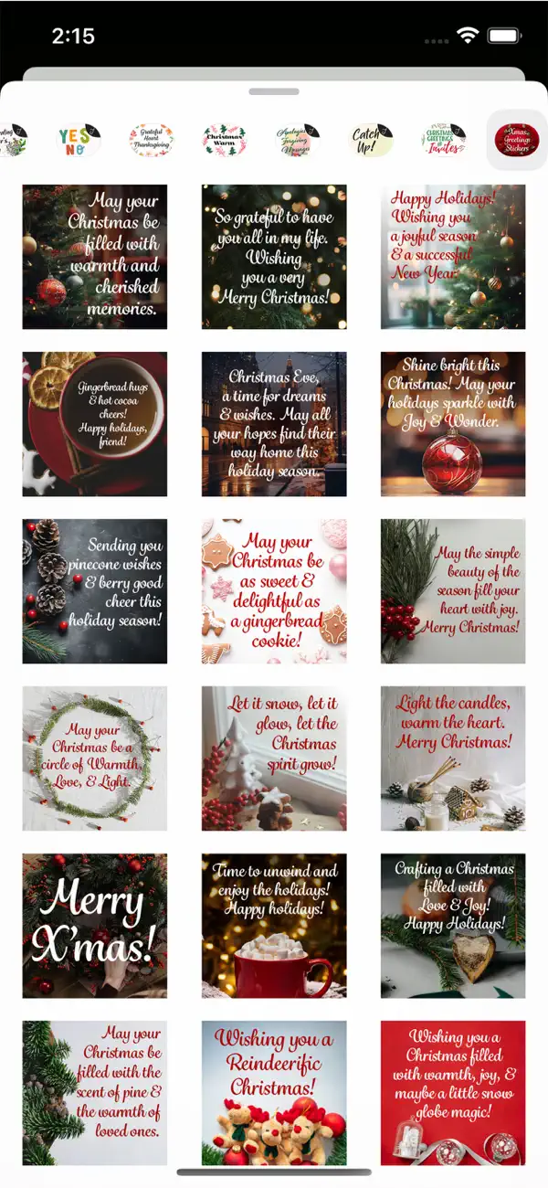 Screenshot #1 pour Xmas Greetings Stickers