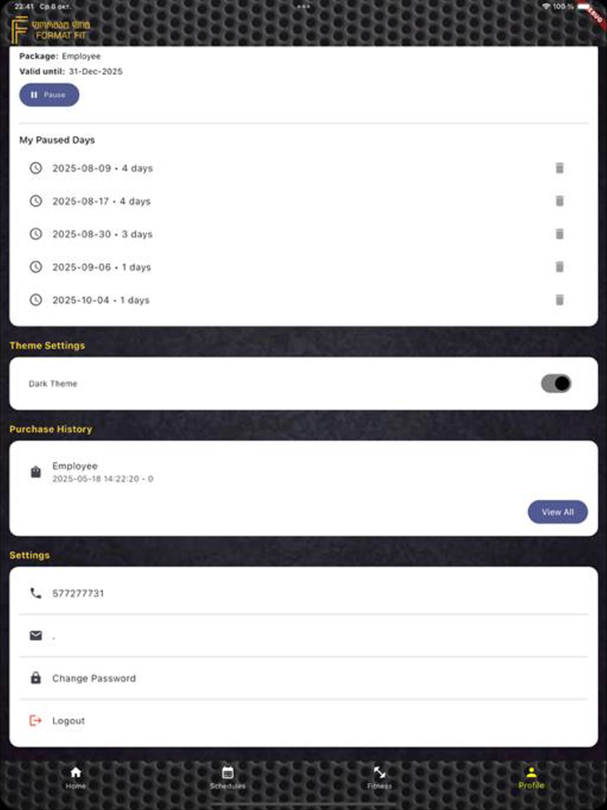 Format Fit App screenshot 8
