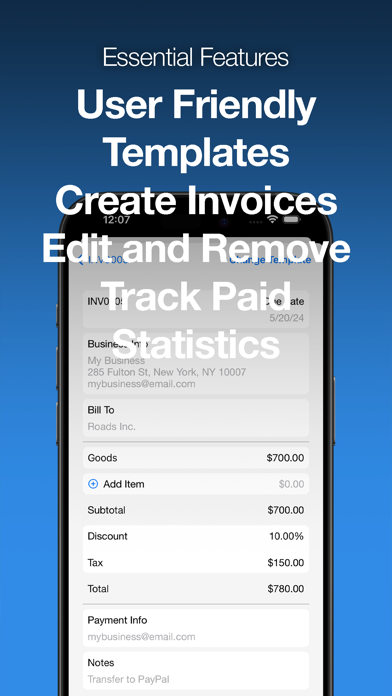 Invoice One: Create & Share Screenshot
