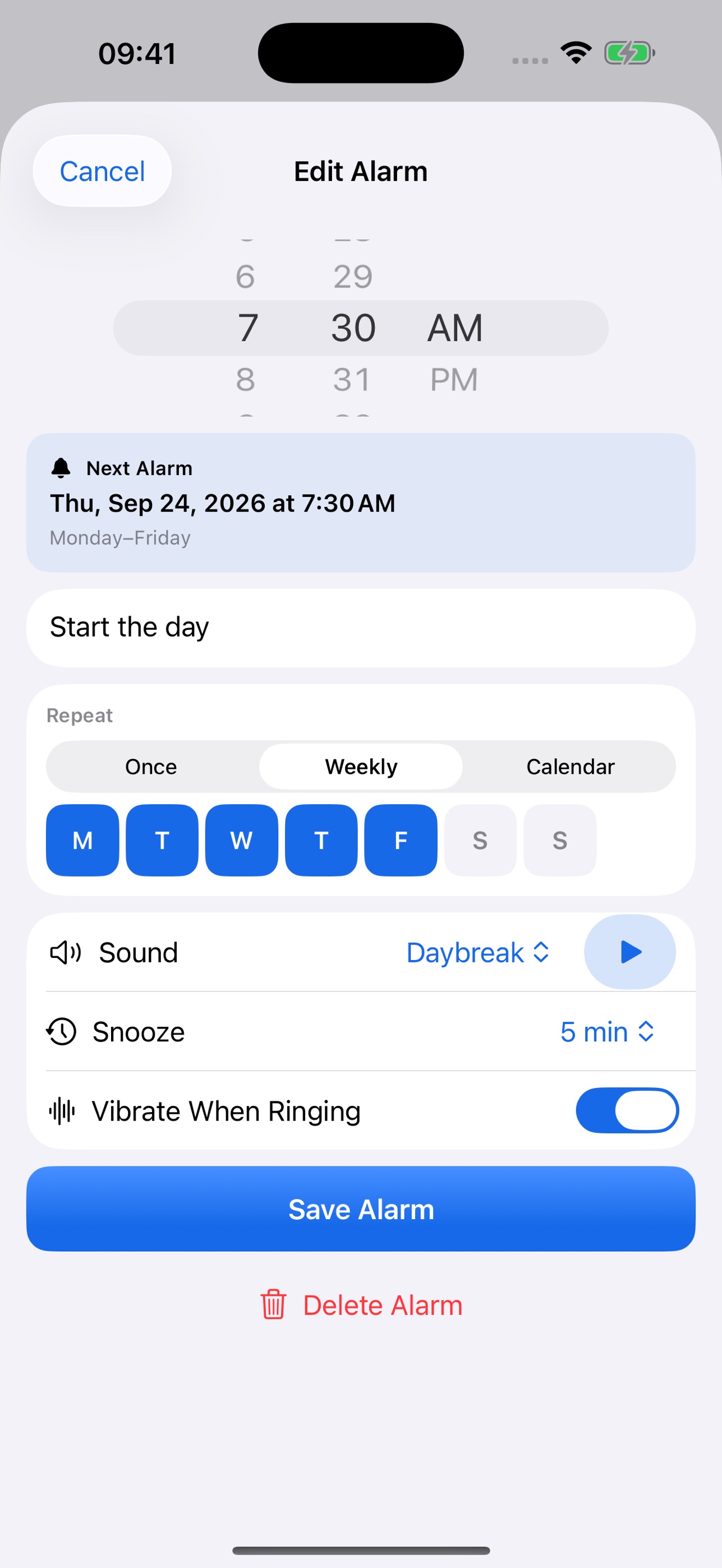Screenshot 2 of Voice Alarm · Smart Reminders