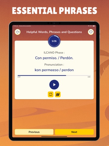 Spanish Basic Phrase iPad screenshot