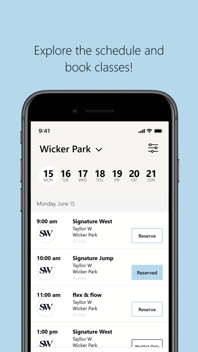 Studio West Pilates iPhone screenshot 3 - Health & Fitness app