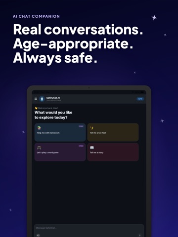 SafeChat AI - Kids GPT iPad screenshot