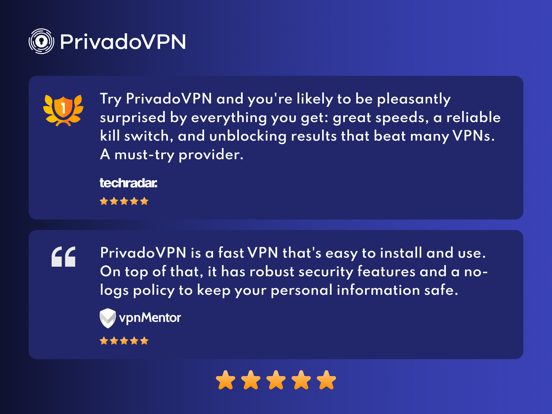 PrivadoVPN Fast VPN and Proxy iPad screenshot 10 - Utilities app