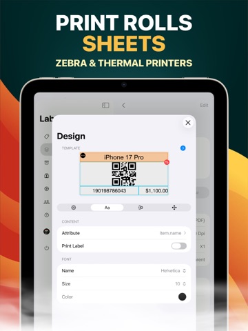 Label Maker - Print Master Pro iPad screenshot