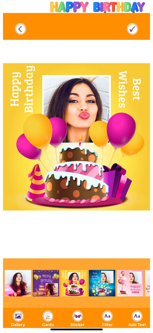 Screenshot #1 pour Happy B’day Frame - B'day Snap