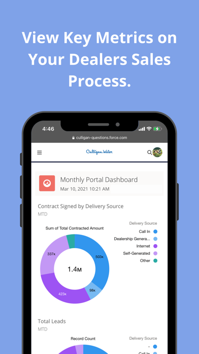 Culligan Dealer Portal Screenshot