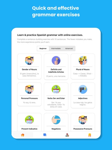 Spanish Grammar – Espanido iPad screenshot