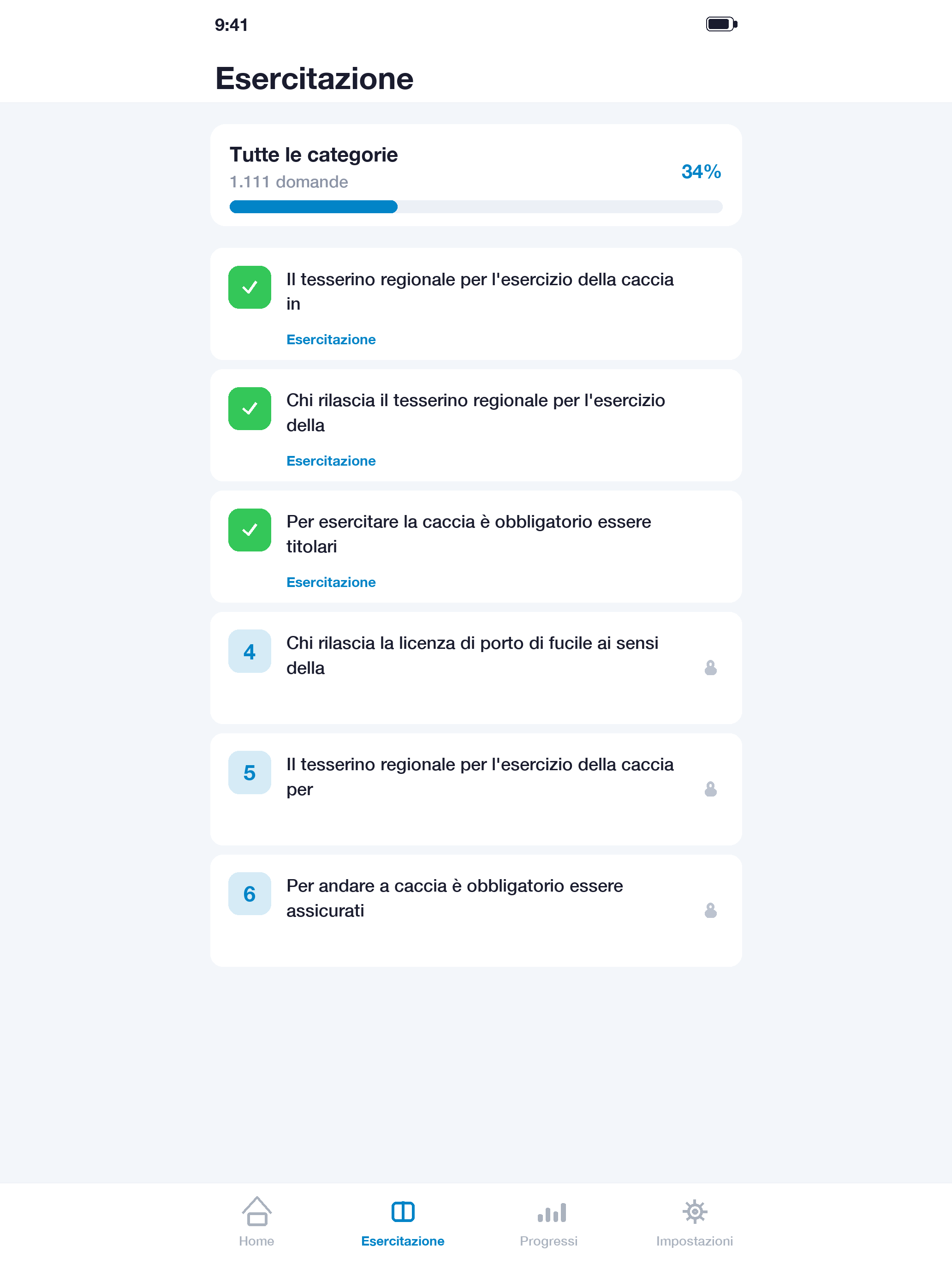 Esame Caccia Pesca venatorio screenshot 7