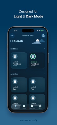 myQ Community iPhone screenshot