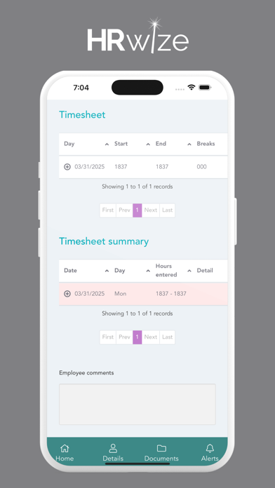 HRWize Screenshot