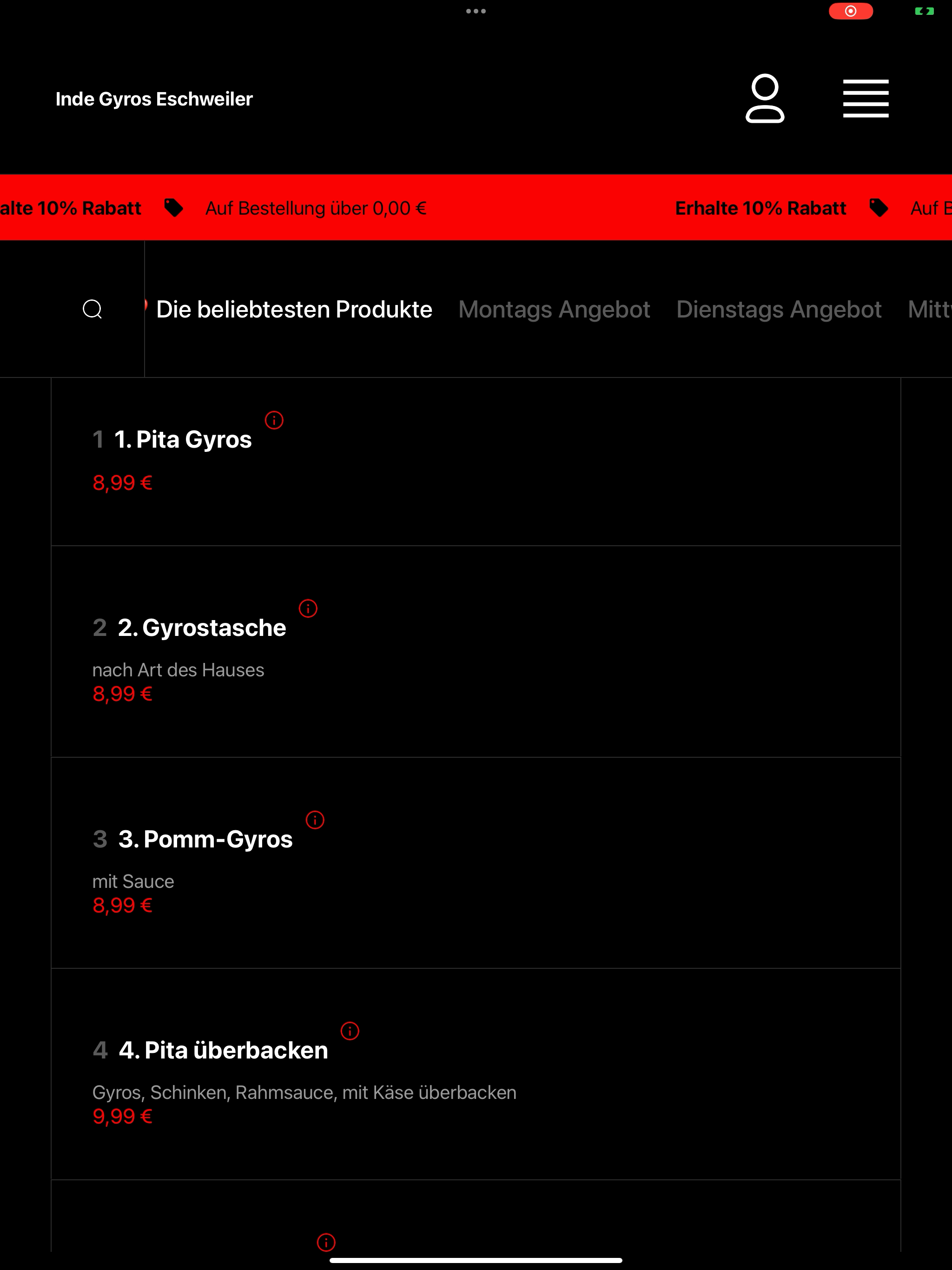 Inde Gyros Eschweiler screenshot 13