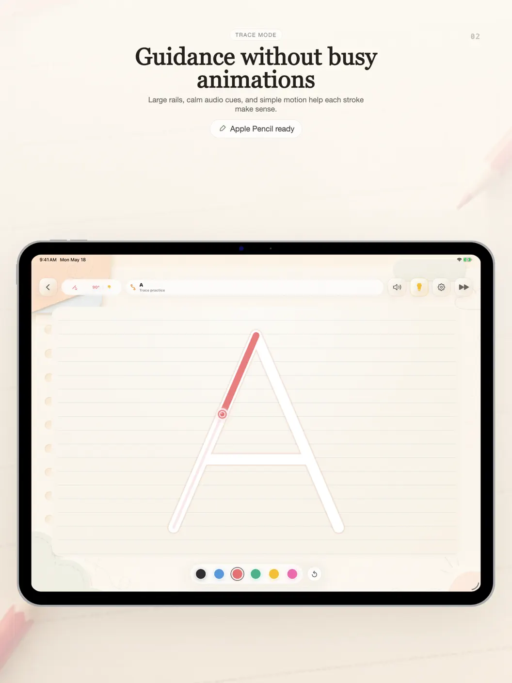 TinyTraces Kids ABC Tracing 儿童字母书写练习应用截图