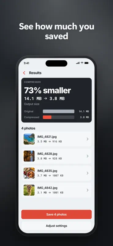 Compresso: Photo Size Reducer screenshot 3 of 3