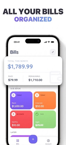 订阅 Bill Tracker screenshot
