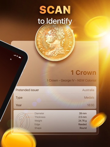 Coin Identifier & Scanner App iPad screenshot