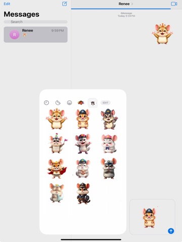 Captain Chinchilla Stickers iPad screenshot