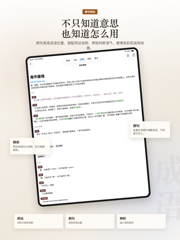 成语词典 精编版 iPad screenshot