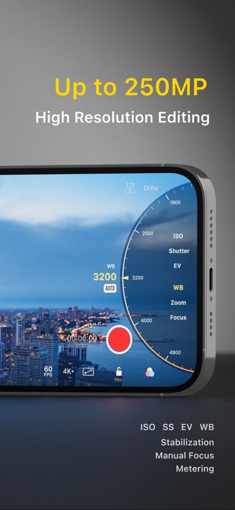 Varlens - DSLR in Phone - Users can fine-tune camera parameters with the intuitive dial, adjusting ISO and white balance for optimal exposure.