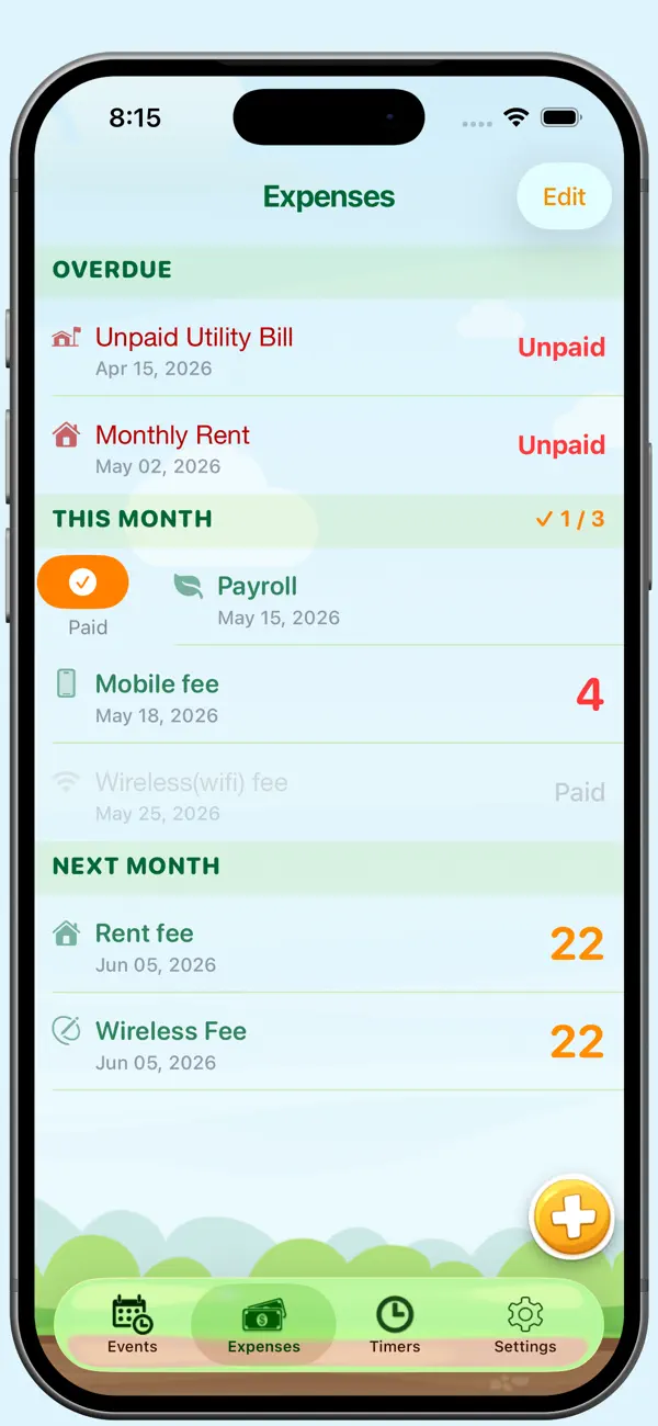 Screenshot #2 pour Countdown:Factures & Timer Pro