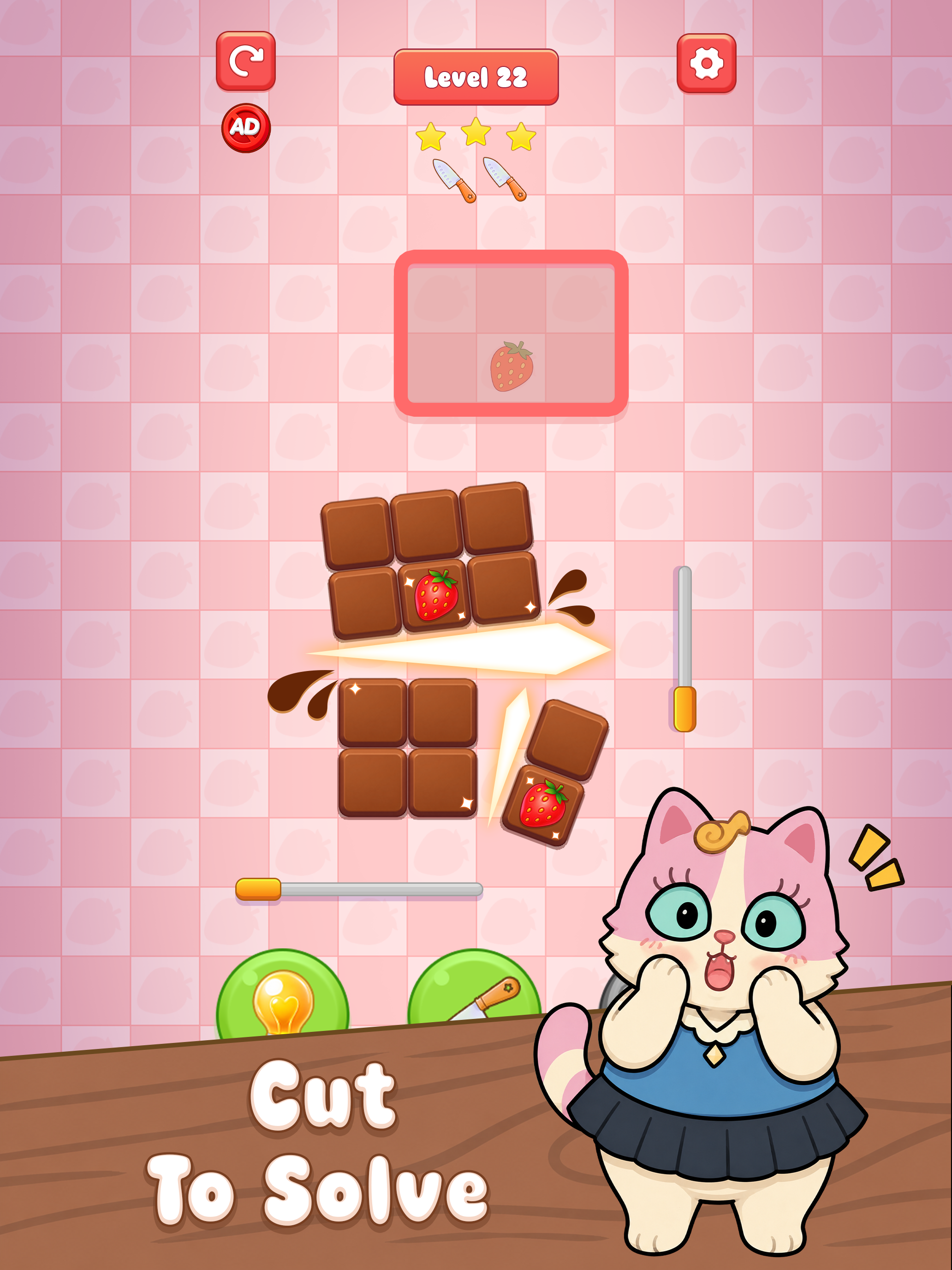 Cat Cuts Chocolate
