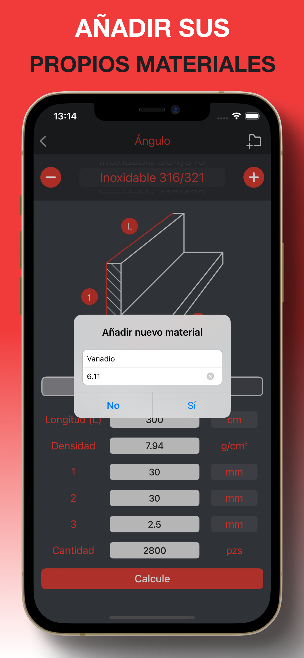 Calculadora de peso metálico