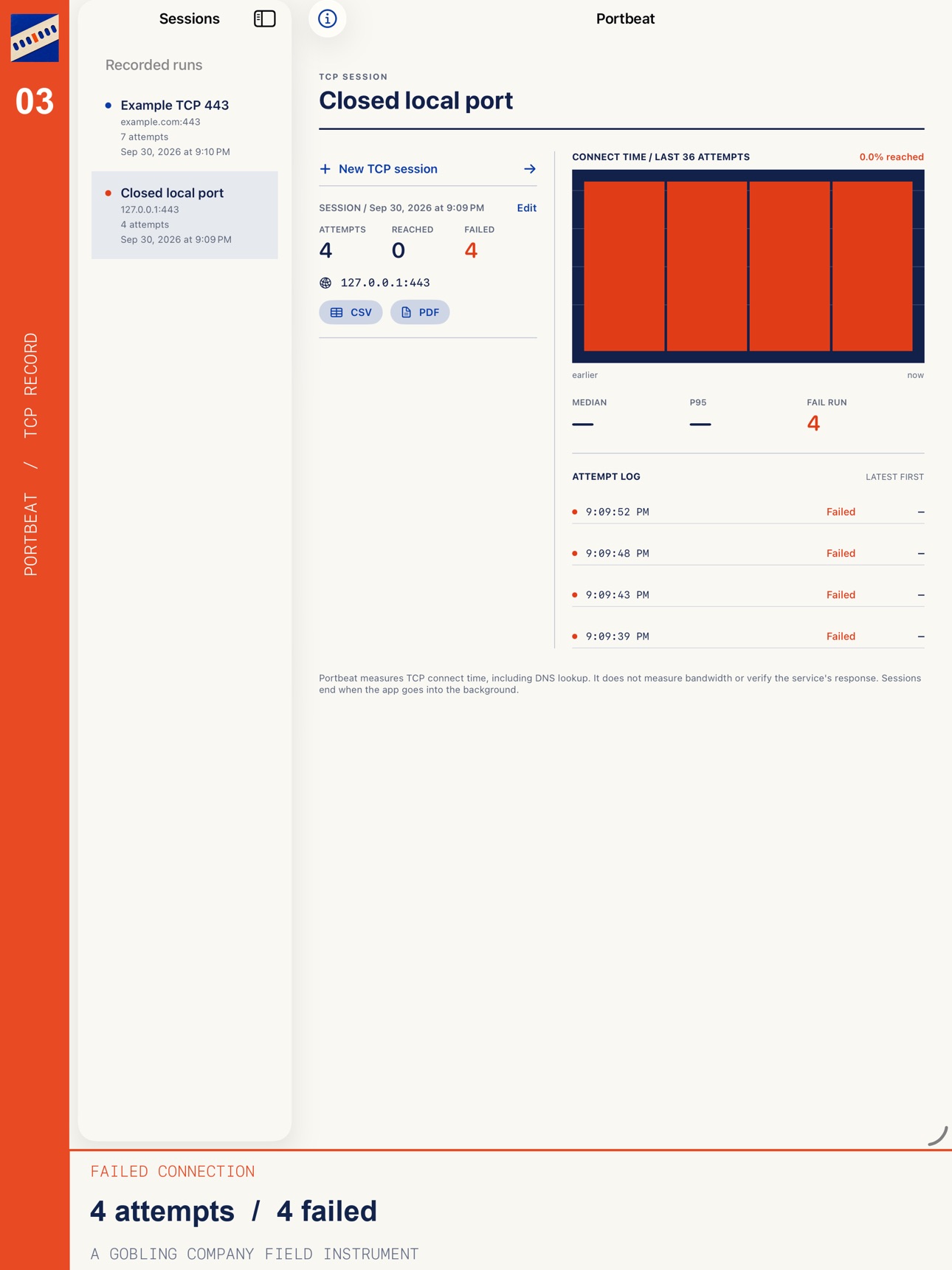 Screenshot 8 of Portbeat TCP Session Log
