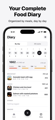 AI Calorie Scanner & Counter iPhone screenshot