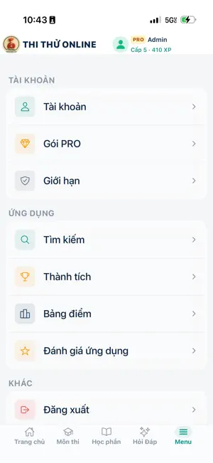 Thi Thử Online: Luyện Đề THPT screenshot 3