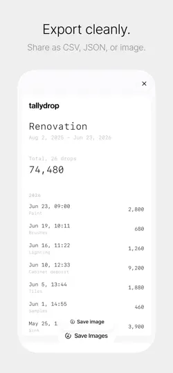 Скриншот Tallydrop на iPhone 5