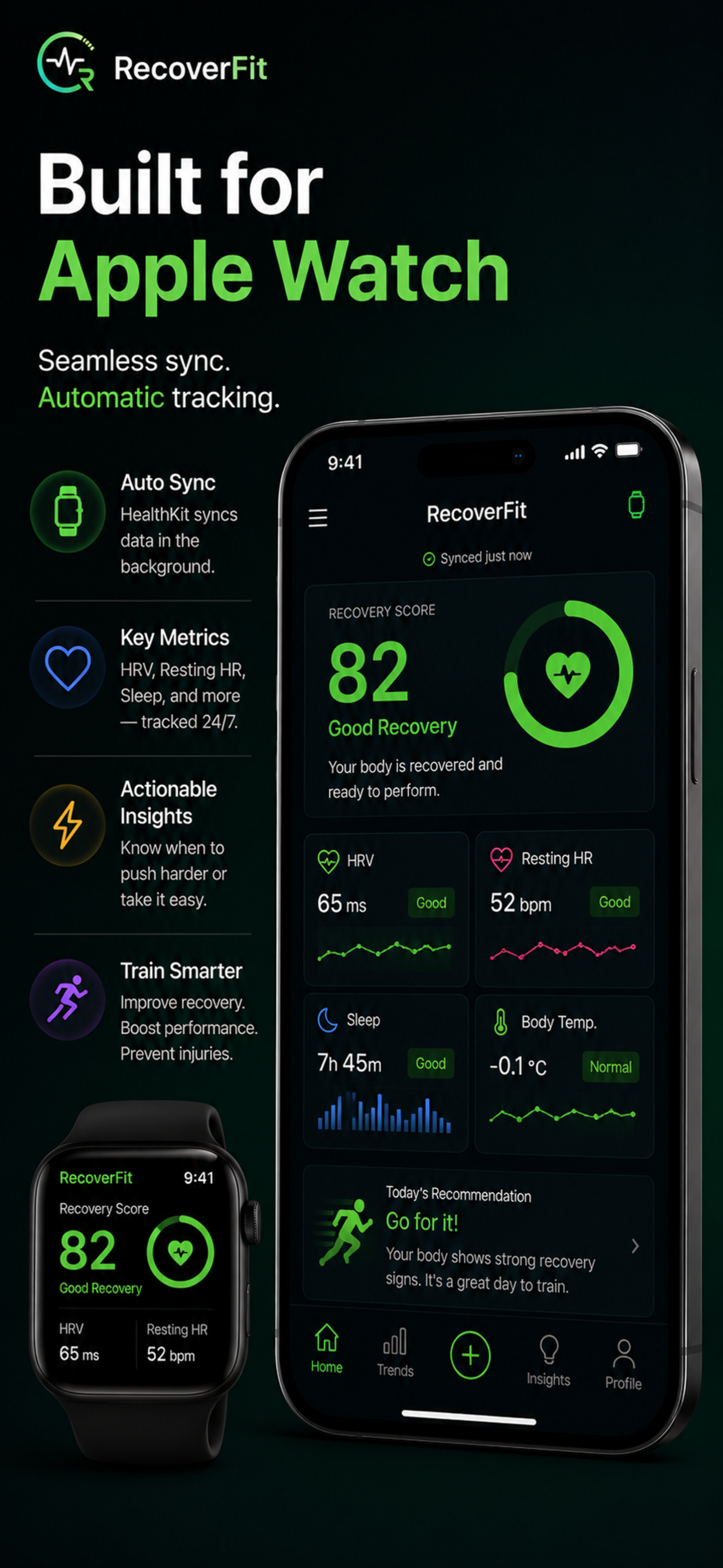 RecoverFit: HRV & Recovery screenshot 5