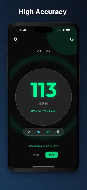 Metra: Tap Tempo & Metronome screenshot 2