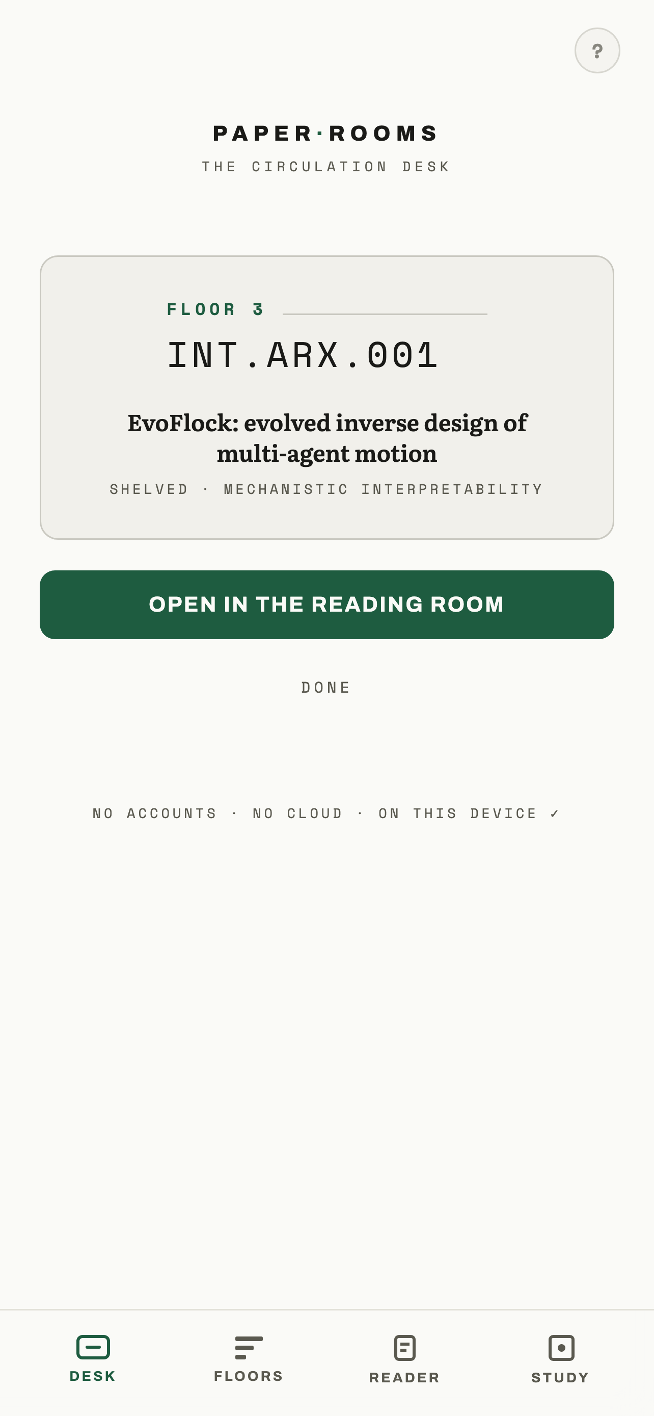 Paper Rooms