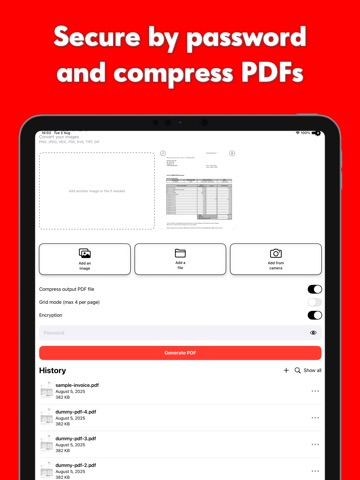 PNG to PDF: Image Converter iPad screenshot
