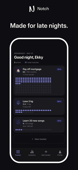 Notch: Goal Tracker & Dot Grid Screenshot 6 of 6