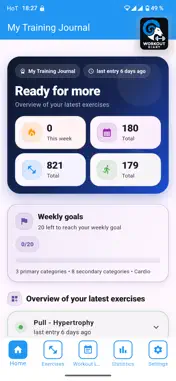 Workout Diary 1 screenshot 1