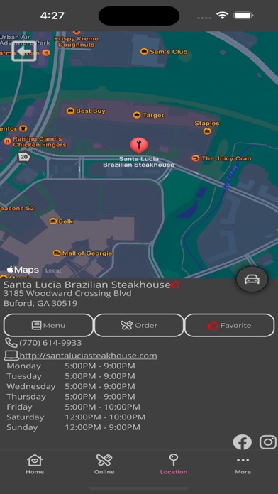 Santa Lucia Steakhouse Screenshot