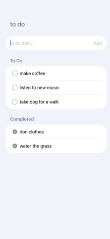 to do - to do list mobile app screenshot