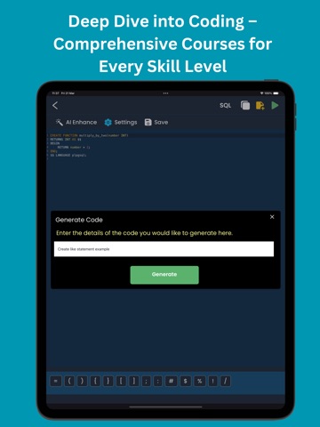 Learn SQL - Database & MySQL iPad screenshot