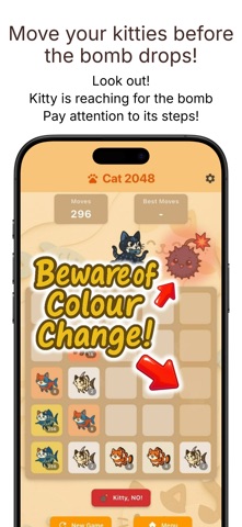 Cat Attack 2048 screenshot