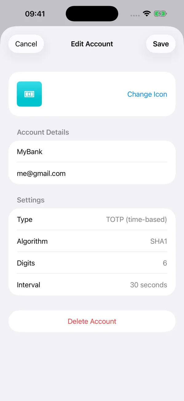 Screenshot #2 pour OTP Safe - Store your 2FA
