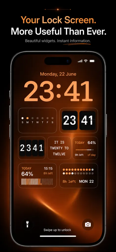 Flip Clock - Digital Clock - Utilities App | MWM